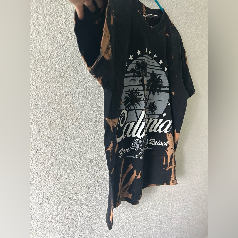 Bleach Dyed California Graphic Tee XL Heavyweight All Time Pro - Picture 2 of 8